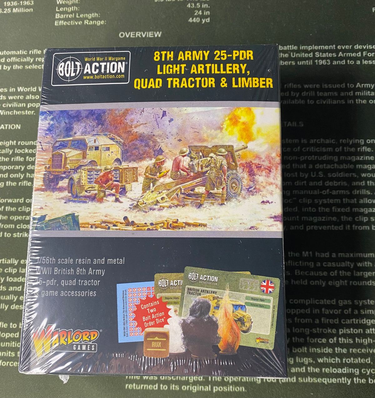 8th Army 25 pounder Light Artillery, Quad & Limber
